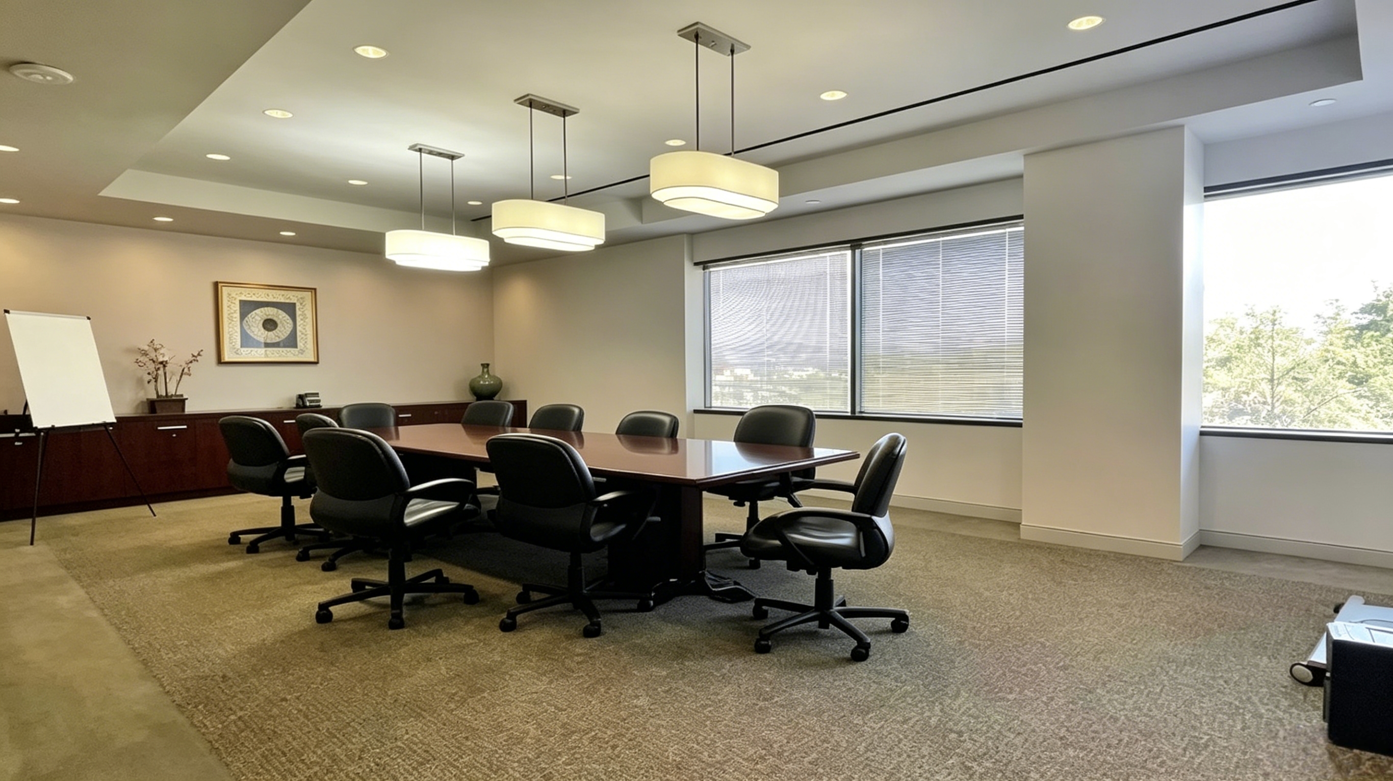 Executive conference room for client meetings